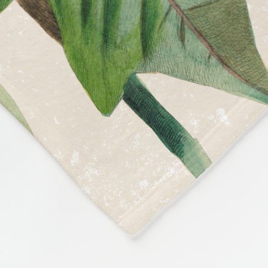 Rote Wasserfarbe Poinsettia Blumengrün Fleecedecke (Ecke)