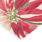 Rote Wasserfarbe Poinsettia Blumengrün Großer Tischläufer (Ecke)