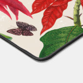 Rote Wasserfarbe Poinsettia Blumengrün Schreibtischunterlage (Ecke)