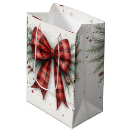 Rote Wasserfarbe-Weihnachts-Schleifen-Geschenktasc Mittlere Geschenktüte