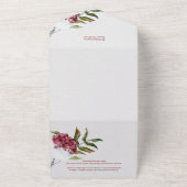 Rote Wasserfarbe Winterbrände im Schnee Foto All In One Einladung (Außenbereich)