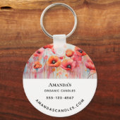 Rote Wasserfarben im Feld Schlüsselanhänger (Vorderseite)