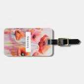 Rote Wasserfarben in einem Feld Gepäckanhänger (Vorderseite horizontal)