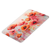 Rote Wasserfarben in einem Feld Magnet (Linke Seite)