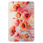 Rote Wasserfarben in einem Feld Magnet (Vertikal)