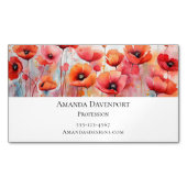Rote Wasserfarben in einem Feld Magnetische Visitenkarte (Vorderseite)