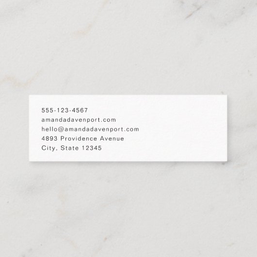 Rote Wasserfarben in einem Feld Mini Visitenkarte (Rückseite)