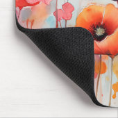 Rote Wasserfarben in einem Feld Mousepad (Ecke)