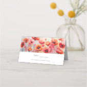 Rote Wasserfarben in einem Feld Platzkarte (Vorderseite)