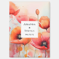 Rote Wasserfarben in einem Feld Save the Date