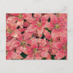 Rote Wasserfarben Lilien Postkarte