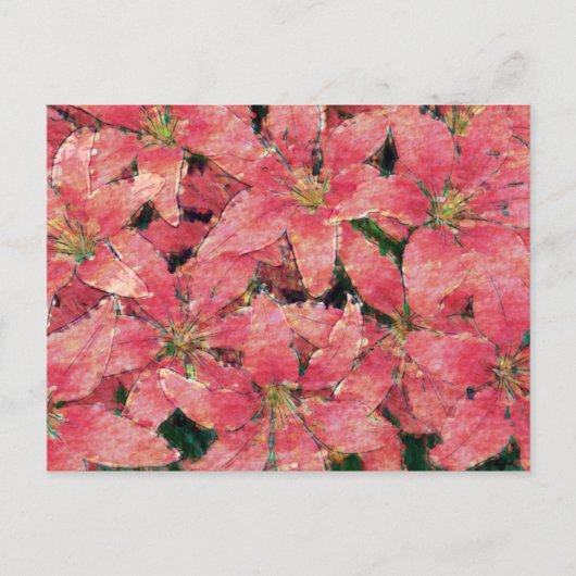 Rote Wasserfarben Lilien Postkarte (Vorderseite)