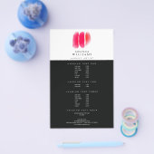 Rote Wasserfarben Makeup Artist Swatts Flyer (Einzeln)