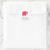 Rote Wasserfarben Makeup Artist Swatts Runder Aufkleber (Tasche)