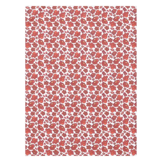 Rote Wasserfarben-Mohnblumen Tischdecke (Vorderseite)