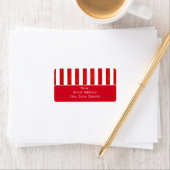 Rote Wasserfarben Streifen Adressaufkleber (Insitu)