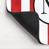 Rote Wasserfarben Streifen Mousepad (Ecke)