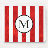 Rote Wasserfarben Streifen Mousepad (Vorne)