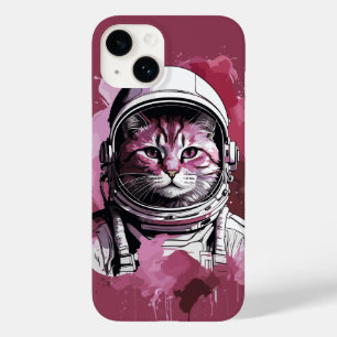 Rote Wasserfarbenkatze Case-Mate iPhone 14 Hülle