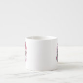 Rote Wasserfarbenkatze Espressotasse (Vorderseite)