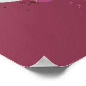 Rote Wasserfarbenkatze Poster (Ecke)