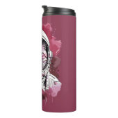 Rote Wasserfarbenkatze Thermosbecher (Nach rechts gedreht)