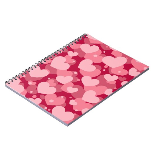 ROTE WASSERFARBHÄRZTE DER LIEBE NOTIZBLOCK (Linke Seite)