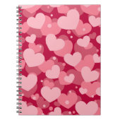 ROTE WASSERFARBHÄRZTE DER LIEBE NOTIZBLOCK (Vorderseite)