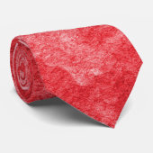 Rote Wasserfarbspritzer - monogrammierte Krawatte (Gerollt)