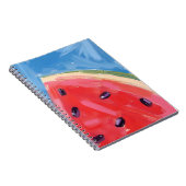Rote Wassermelone | Aquarell-Fruchtmalerei Notizblock (Rechte Seite)