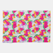 Rote Wassermelone Gelbe Zitronen Tropisch Geschirrtuch (Horizontal)