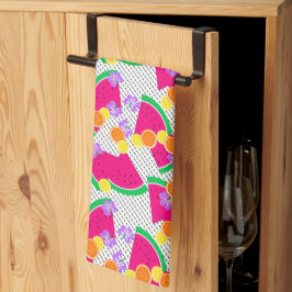 Rote Wassermelone Gelbe Zitronen Tropisch Geschirrtuch