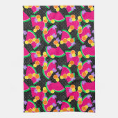 Rote Wassermelone Gelbe Zitronen Tropisch Geschirrtuch (Vertikal)