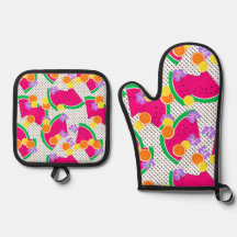 Rote Wassermelone Gelbe Zitronen Tropisch