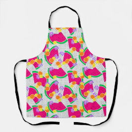 Rote Wassermelone Gelbe Zitronen Tropisch Schürze