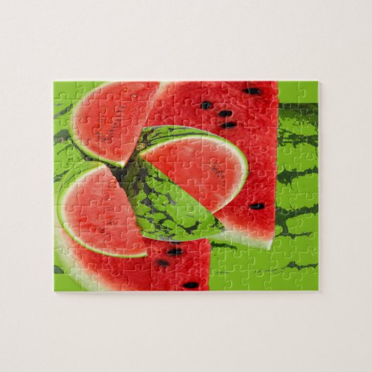 ROTE WASSERMELONE-GRÜN-KUNST PUZZLE (Horizontal)