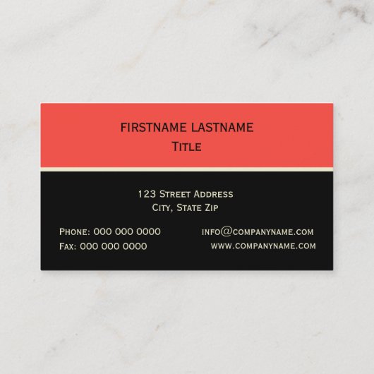 Rote Wassermelone Visitenkarte (Rückseite)