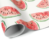 Rote Wassermelonen-Frucht Geburtstag Geschenkpapier (Rolleneckpunkt)