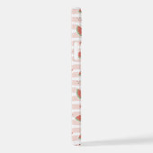 Rote Wassermelonen, Herz, Streifen, Ihr Name iPhone Hülle (Rechte Seite)