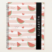 Rote Wassermelonen, Herz, Streifen, Ihr Name Planer (Vorderseite)