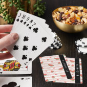 Rote Wassermelonen, Herz, Streifen, Ihr Name Spielkarten (In Situ)