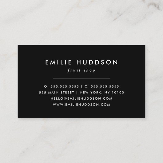 Rote Wassermelonen, Herz, Streifen, Ihr Name Visitenkarte (Rückseite)