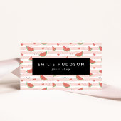 Rote Wassermelonen, Herz, Streifen, Ihr Name Visitenkarte