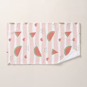 Rote Wassermelonen, Herz, Streifen, Sommermuster Badhandtuch Set (Handtuch)