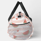Rote Wassermelonen, Herz, Streifen, Sommermuster Duffle Bag (Rechts)