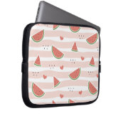Rote Wassermelonen, Herz, Streifen, Sommermuster Laptopschutzhülle (Vorne Rechts)