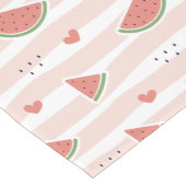 Rote Wassermelonen, Herz, Streifen, Sommermuster Mittelgroßer Tischläufer (Ecke)