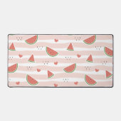 Rote Wassermelonen, Herz, Streifen, Sommermuster Schreibtischunterlage (Vorderseite)