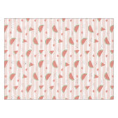 Rote Wassermelonen, Herz, Streifen, Sommermuster Tischdecke (Vorderseite (Horizontal))