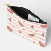 Rote Wassermelonen, Herz, Streifen, Sommermuster Zubehörtasche (Offen)